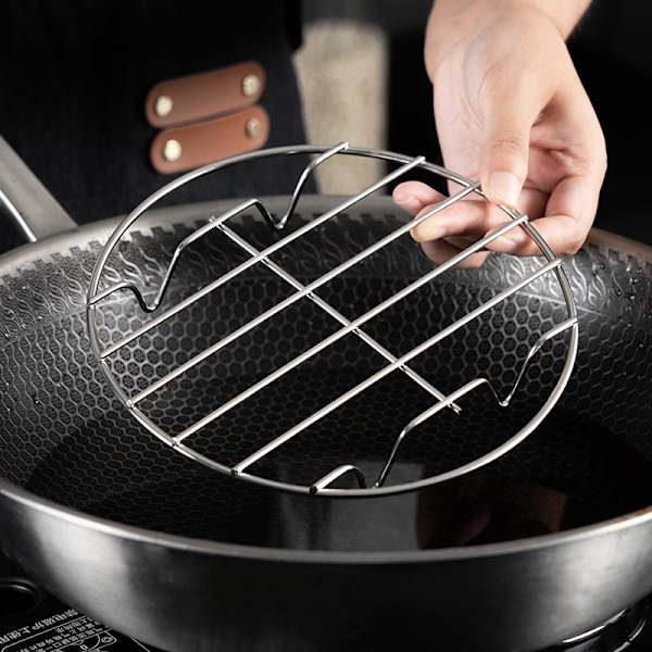 Foldbar Grillrist i Rustfrit Stål til Camping, BBQ, Madlavning - 18*18*3cm