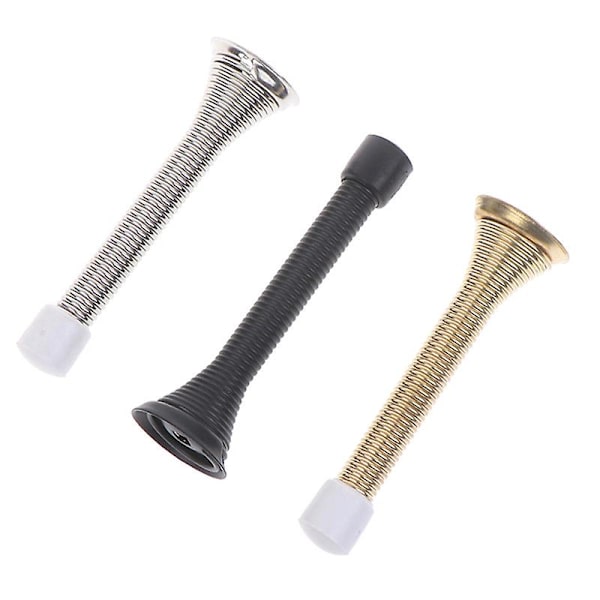 Krom Sølv Fjær Dørstopper Stopper Fester & Skruer (5 stk, Sølv)