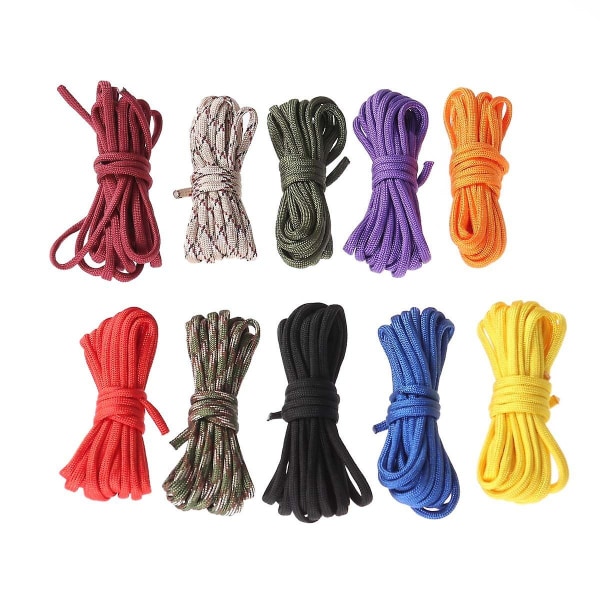 10 st 3 meter långa paracord klätterrep nödöverlevnadsrep set