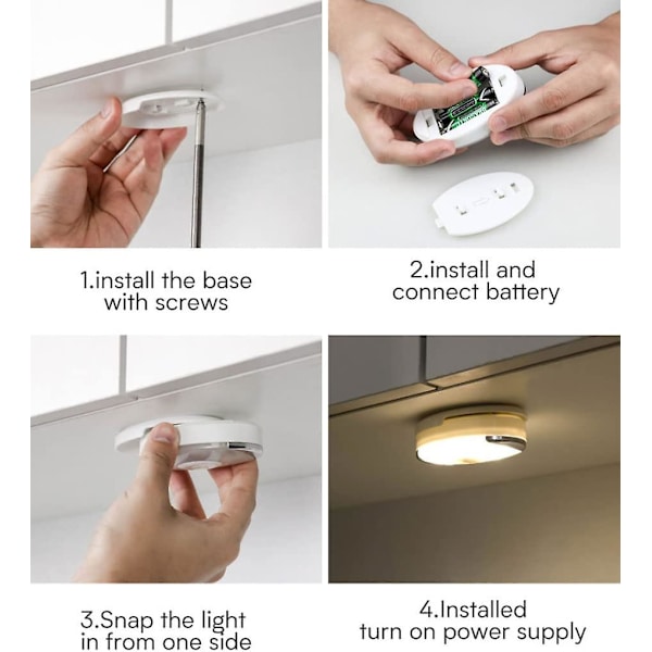 Wake Up Light Skaplampe Bordlampe 3d Nattlampe Bordlampe Enkel Garderobelampe Bordlampe (2 stk, Hvit)