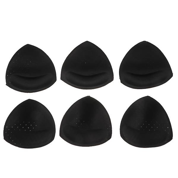 3 Par Brystpudeindsatser Brystpudeindsatser Brystsvampindsatser Sports Yoga Brystindsatser Sort 14X13CM Black 14X13CM
