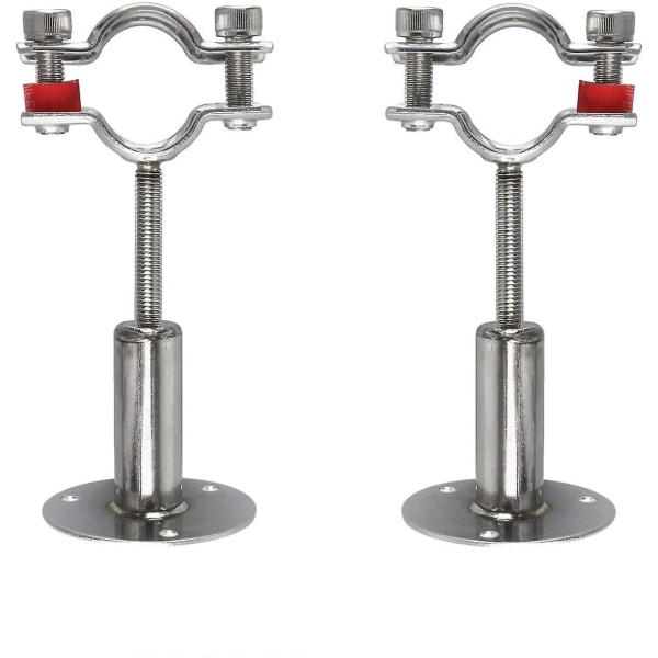 2-pack Skruv 32 Rostfritt Stål Justerbar Rörhållare Med Skruvar Rörfästen Takmontering Rörklämmor För Rör Stavar Diameter 32-34mm