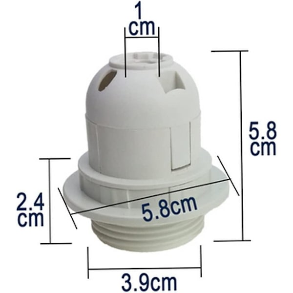 Lampfäste - För E27-lampa - Bekväm sockel - Plastlampa skärm adapter