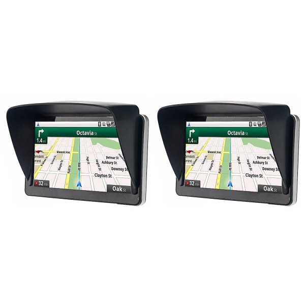 3 stk. Universal Anti-reflekterende Solskærm Solskærm til 7-tommer Bil GPS Navigator (sort) 2 stk. 2pcs