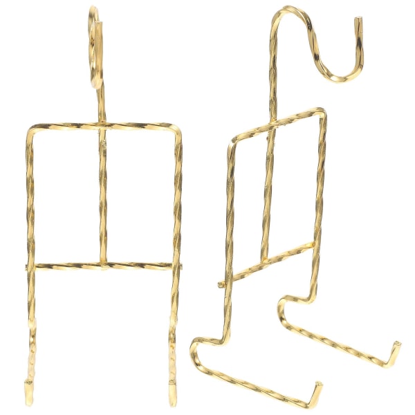 2 stk. Tekopp- og Underkopp-Stativ Metallkopp- og Underkoppholder Tekoppholder Gull 15,5X7X6,2CM Golden 15.5X7X6.2CM