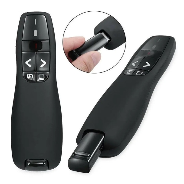 2-i-1 USB Type C Præsentation Clicker Trådløs Præsentation Fjernbetjening til Clicker med Hyperlink & Lydstyrke Kontrol Slide Advancer til M