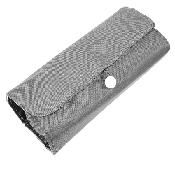 Multifunktionel Makeupbørste Rulleetui Kosmetikpung Toiletartikler Organizer Grå 28x23x6cm Grey 28x23x6cm