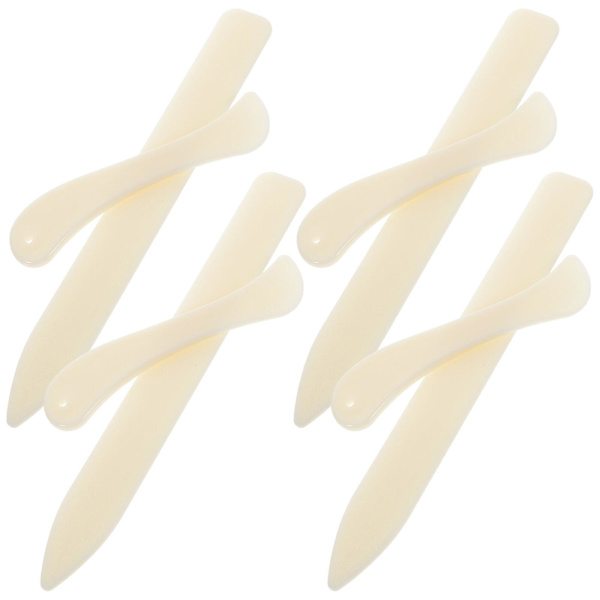 8 stk. Beinfolderverktøy Plastbeinfolder Papirfolder for papirhåndverk Bokbinding Melkehvit 20,5X2,4cm Milky 20.5X2.4cm