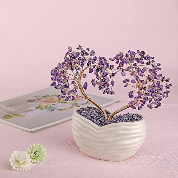 Livets Træ Hjerte Dekoration Natursten DIY Healing Reiki Healing Sten Små Dyrebare Energisten Feng Shui Hjem Kontor Dekoration