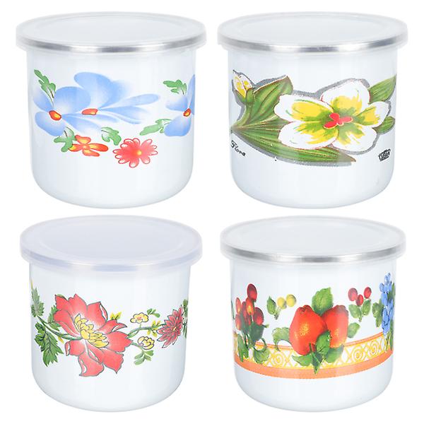 4 stk Keramiske Kopper Te Emalsje Camping Krus Kaffekopp Vannkopp Emalsjevare Kaffekopp Assortert Farge1 Assorted Color 10x8cm