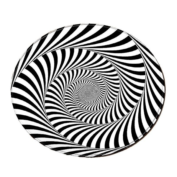 Pyöreä Vision-matto 3D-näköharhamatto Lattiamatto Koti Sisustus C