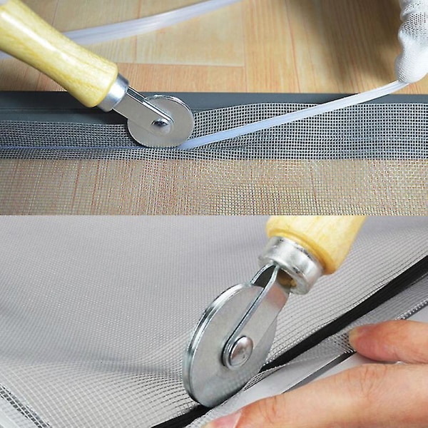 Trä Metall Skärm Fönster Spline Rulle Skärm Hjul Fönster Installationsverktyg Skärmdörr, 1 Styck