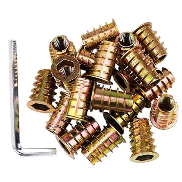 100 stk. M6 X 15mm Møbel Skrue I Møtrik Gevind