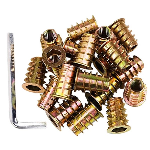 100 stk. M6 X 15mm Møbelskruer med gjenger