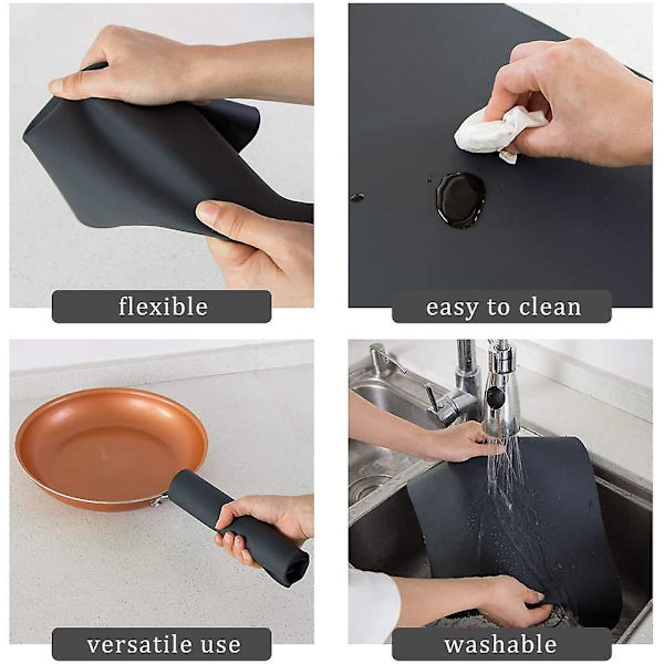 Torkbara Silikonunderlägg 40 X 30 Cm 2-pack, Lämpliga För Barn, Torkbara Underlägg, Halksäkra Bordstabletter, Tallriksunderlägg, Tallriksunderlägg, Tvättsbara