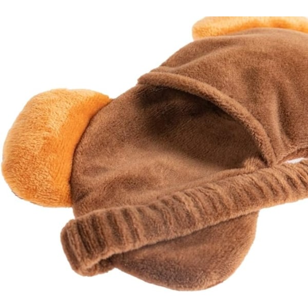 Novelty Tom Nook Eye Mask for Sleeping, Raccoon Blindfold Sleep Mask, Super Soft Smooth Plush (Brown Bear)