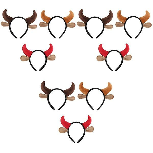 9 stk Horn Hår Karneval Horn Hodebånd Festival Hodeplagg (blandet farge) 9 stk M 9 pcs M
