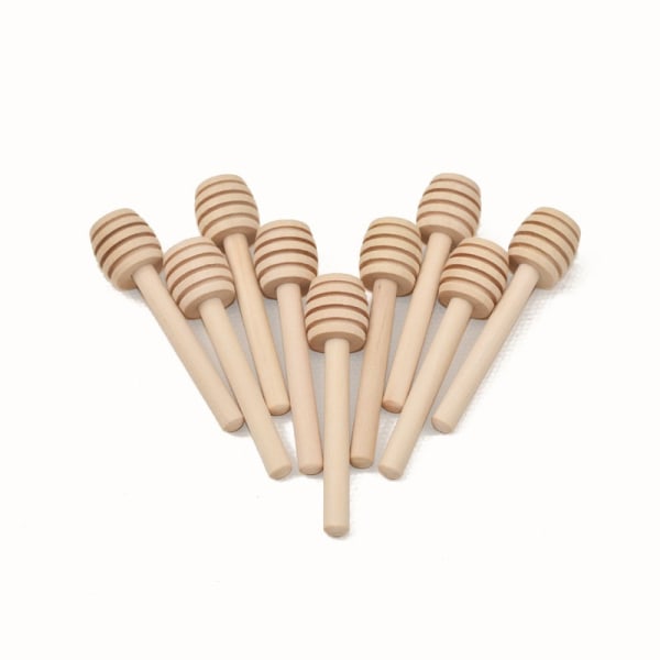 25 stk Honey Dipper Sticks - Honey Dipper av tre, 8 cm Mini Honeycomb Stick, Honey Omrører Stick for Honning Krukke Dispense Drypp honning
