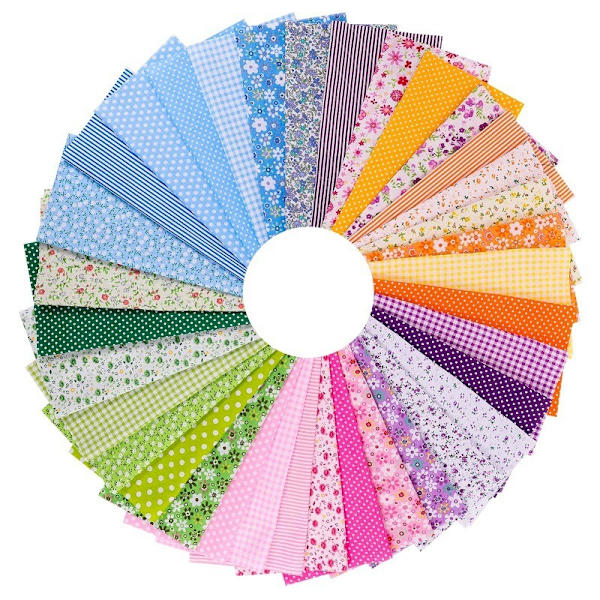 35 st Cottontyg Tyg för Quiltning Tygpaket Patchwork Fet Kvartspaket DIY Tillverkningsmaterial (25x25)
