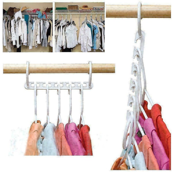 16 stk. Robust Organizer Magisk Organizer Multifunksjonell Henger For Plassbesparende Kleshenger