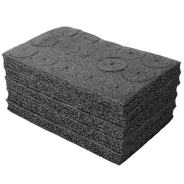 75 stk. Hydroponiske Fugtige Plantesponges Jordfri Hydroponisk Plantningsværktøj Sort 16,5X27CM Black 16.5X27CM