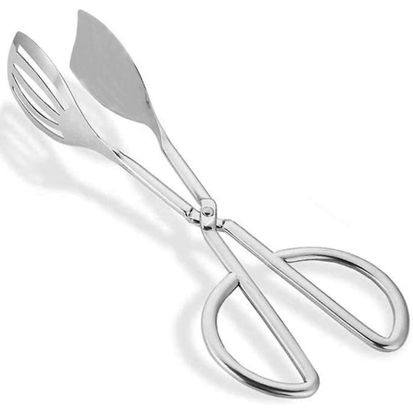 Stainless Steel Salad Tongs, Kitchen Tongs, Stainless Steel Serving Tongs, Scissor Salad Tongs, Buffet Tongs, For Salad, Bread, Cake, Buffet, Mis