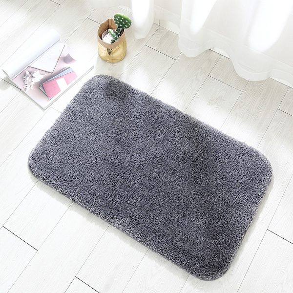 Paksu Mikrokuitu Kylpyhuoneen Matto Pehmeä Kylpymatto Kylpyhuoneeseen Konepesu Ei Liukuva Imeytyvä Suihkumatto Matto Harmaa 60 * 90cm