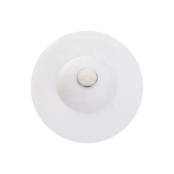Badkarspropp 2-pack, 10 cm (Vit) Silikonavloppsplugg Sänker Proppplattans Sugkoppling för Kök Badrum och Tvättrum