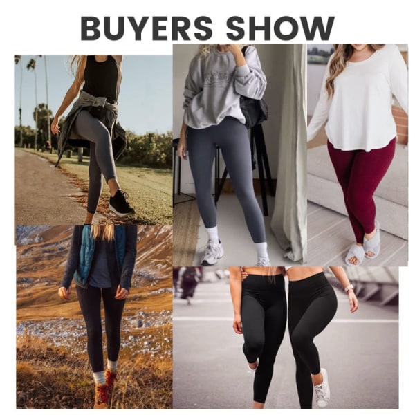 Leggings för Kvinnor - Högmidjade Vinter Yoga Byxor Magkontroll Mjuk Termisk Varma för Vandring Träning black L