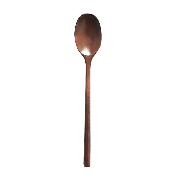 2 stk Lange Tre Skeder Husholdning Sup Øser Mat Servering Scoop Kjøkkenredskaper For Hjem Restaurant Lys Gul Og BrunBrun23.5 * 4cm Brown 23.5*4cm