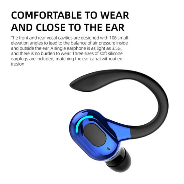Korvahakulla kiinnitettävät Bluetooth kuulokkeet Business Single Headset -kuulokkeet