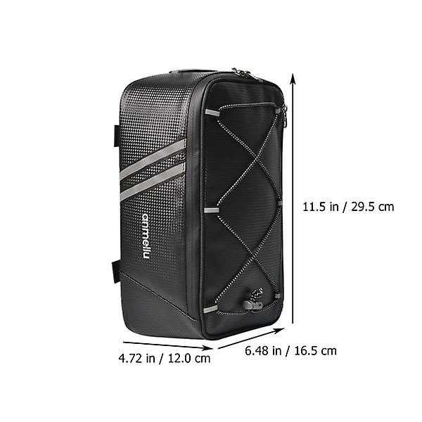 1 stk Praktisk Cykelpakke Tasker Vandafvisende Elcykel Bagagebærer Holdbar Cykel Haletaske Sort 29,5X16,5CM Black 29.5X16.5CM