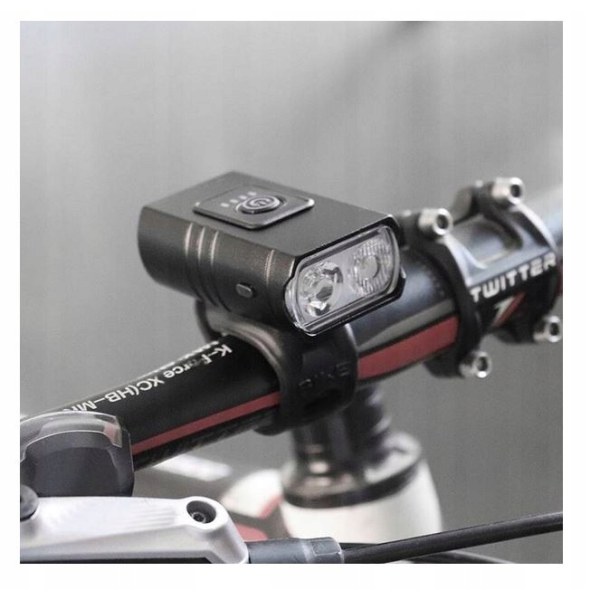 USB Rechargeable 800lm Bike Lights Night Cycling Headlight [2 Beads] Adjustable High and Low Beam Bike Lights With Tail Lights