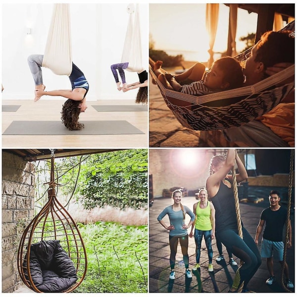 Takkrok i rustfritt stål 360° roterende svingkrok for betong, tre, hengekøye, veranda-sete, stol, sving, yoga