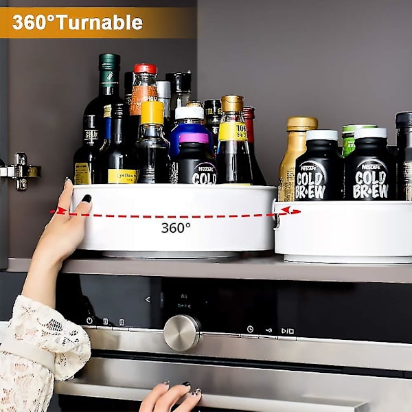 Lazy Susan Roterande Skåporganisatör, Multifunktionell Kryddhylla För Köksförvaring Och Organisation (23 cm)
