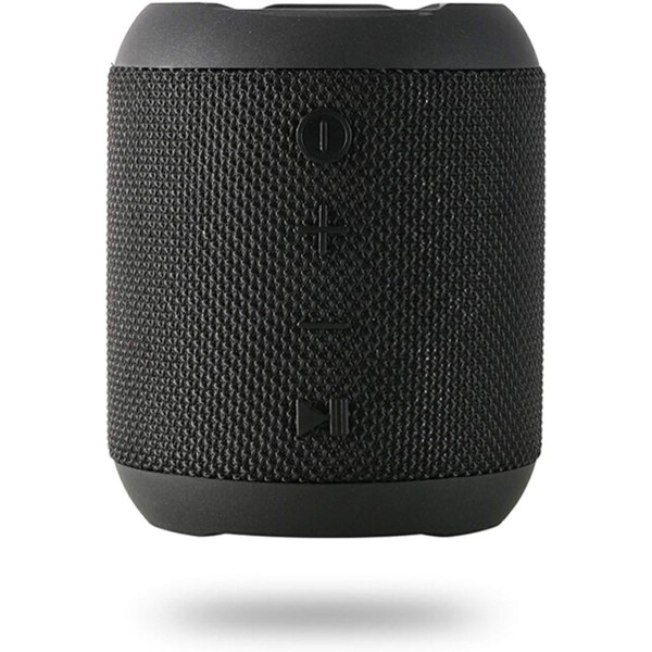 Bærbar Bluetooth-høyttaler, 5W vanntett Bluetooth-høyttaler HD-lyd, Bluetooth 5.0-høyttaler dobbel driver med 360° lyd-svart