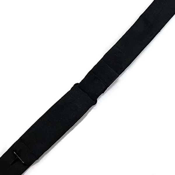 Herrar Solid Bow Tie Smoking & Bröllop Bowties Polyester Silk Solid Color Gourd Hand Tied Business Suit Bow Tie Svart Black