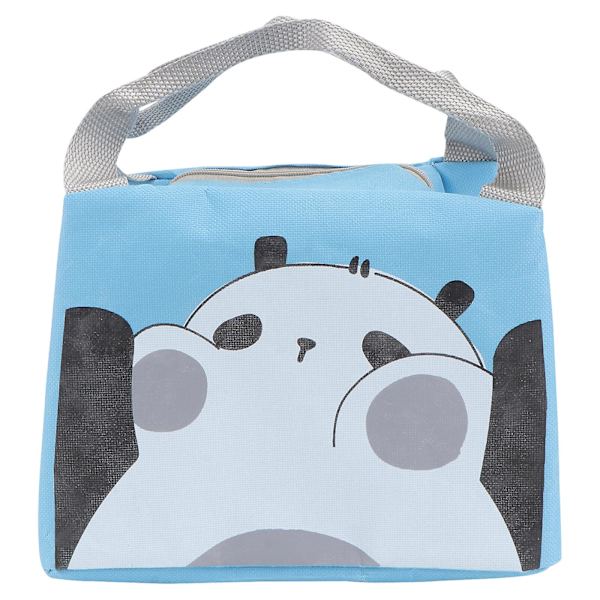 1 kpl Piirretty Lounaskassi Oppilaalle Käsikäyttöinen Piknik-Kassi Oxford-Kangas Bento-Käsilaukku Sininen 21X17CM Blue 21X17CM
