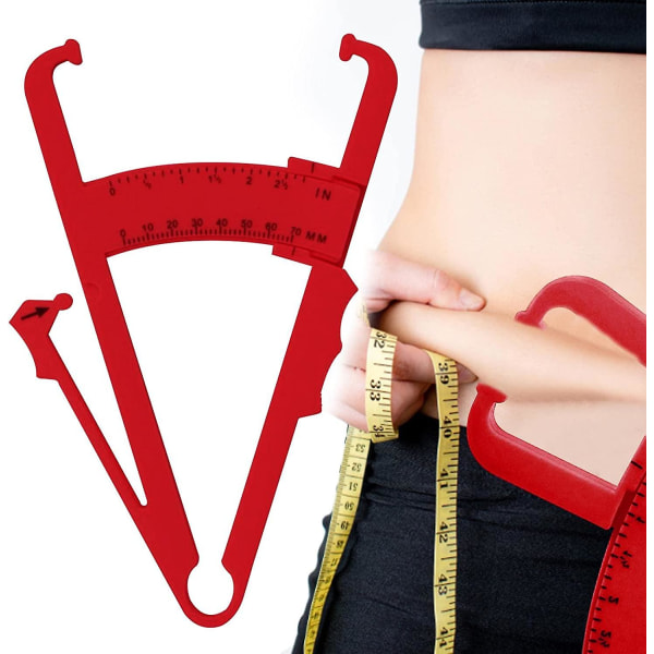 Fettmätare | Hudvecksmätare för noggrann mätning, kroppsfetttestare för noggrann mätning av kroppsfett med dubbel skala, portabel och ergonomisk för fitness