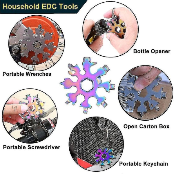 2 kpl Lumikiteen monitoimityökalu, 18-in-1 monitoiminen lumikiteen työkalu, lumikiteen muotoinen