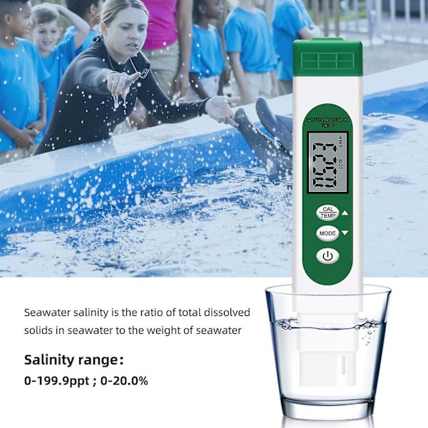 Tds Meter Digital Vandtester Professionel 5-i-1 Tds Temperatur Salt & S.g