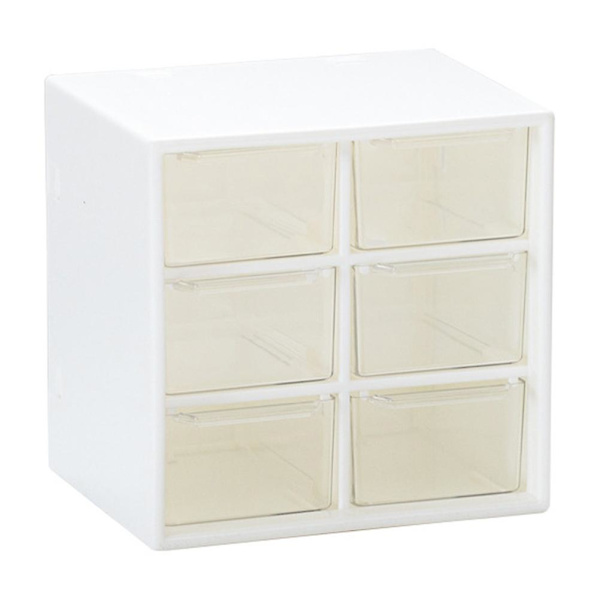 Kontor Opbevaringskasser Skrivebords Skuffeenhed Skrivebords Skuffeboks Multi-lags Papirvarer Etui Hvid 12x12cm White 12x12cm