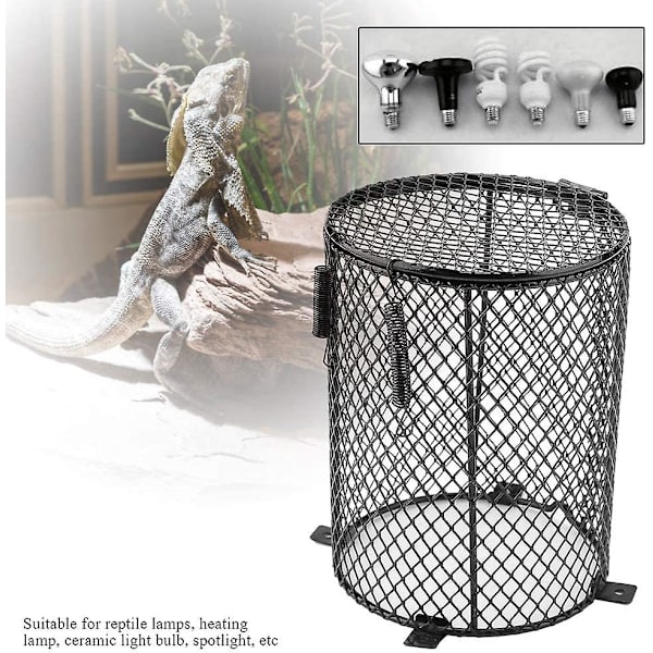 Reptilvärmelampa Skärm, Skyddande Bur Glödlampa Lampa Anti-brännskada Glödlampa Skyddande Omslag Box Skydd Bur För Kokande Strömförsörjningslåda (cylinder