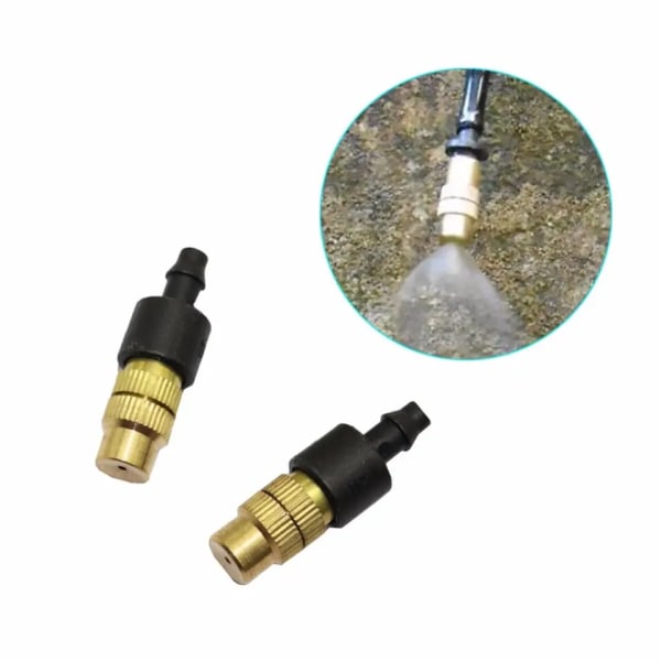 12-pack Nya Justerbara Kopparspraymunstycken Sprayförstoftning Koppar Kapilläreffekt Justerbart System på 4/7 Barb