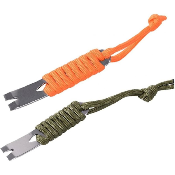 Ruostumattomasta teräksestä valmistetut sorkkaraudat Mini Monitoiminen Tasku Sorkkaraudat Välineet Laskuvarjonarulla Sisä- ja Ulkokäyttöön (2 kpl, Väri Satunnainen Toimitus)
