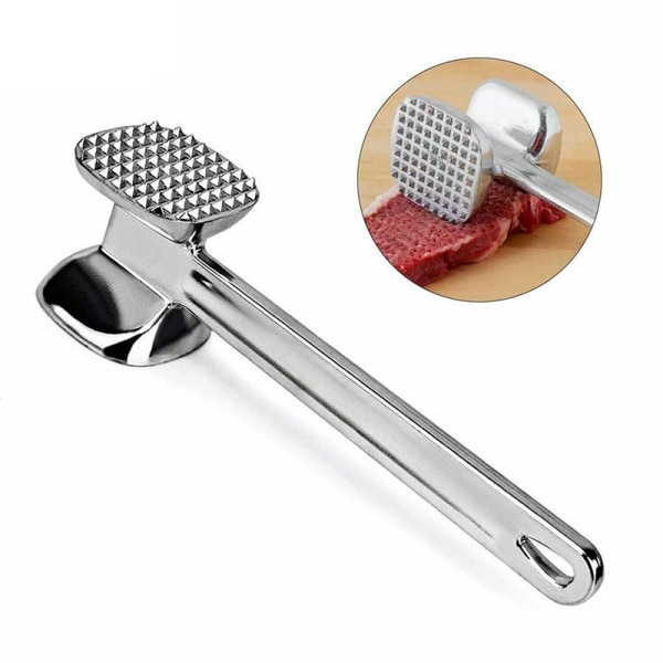 Meat Tenderizer Hammer Tool Dobbeltsidige spiker Kjøtthammer for biff Kylling Fisk Kjøttpudder med aluminiumslegering