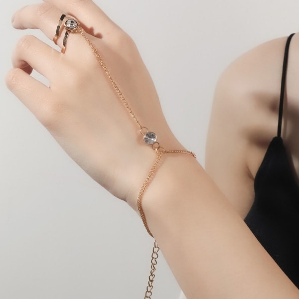 RYI)Ring ansluten fingerkedjeset kedja