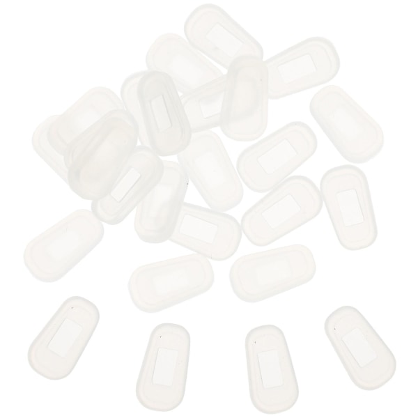 12 Par Neseputer til Briller - Silikon Neseputer Brillebeskyttere Anti-Skli Brille Neseputer Hvit White 1.7x0.9x1cm