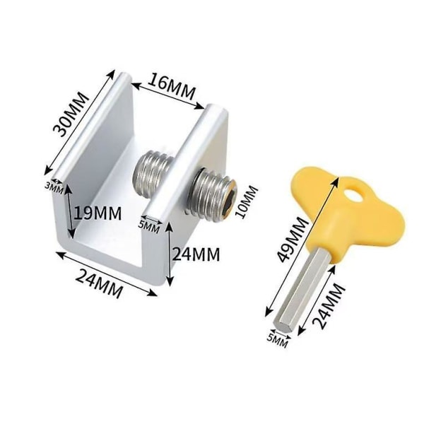 (6 stk) Sikkerhedsglider Vindue Begrænser Tyverisikring Vindueslåse Stopper Børnesikkerhed Beskyttelse