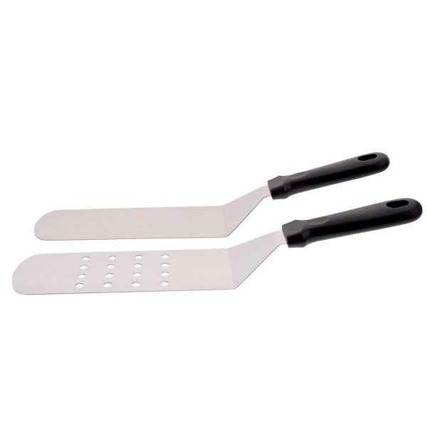 2-pack BBQ-verktygssats Griddle-skrapa Pannkaksvändare Spatelset Griddle-spatel